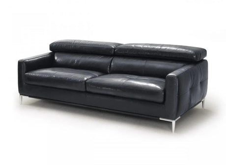 Vig Furniture - Divani Casa Natalia Modern Black Leather Sofa - Vgkk1281X-Blk-S