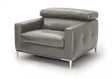 Divani Casa Natalia Modern Dark Grey Leather Chair Vgkk1281X-Dkgry-Ch