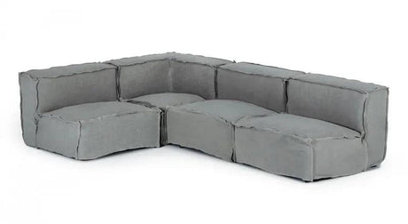 Vig Furniture - Divani Casa Navstar - Contemporary Modular Grey Fabric Sectional Sofa - Vguimy768