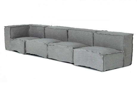 Vig Furniture - Divani Casa Navstar - Contemporary Modular Grey Fabric Sectional Sofa - Vguimy768