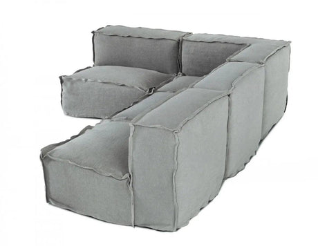 Vig Furniture - Divani Casa Navstar - Contemporary Modular Grey Fabric Sectional Sofa - Vguimy768