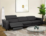 Divani Casa Nella Modern Black Leather 4 - Seater Sofa WElectric Recliners Vgkne9193 - Blk - 4S | Home Elegance USA