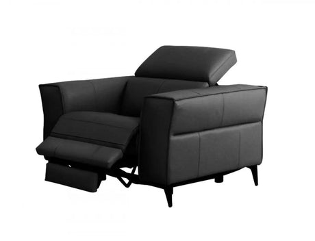 Vig Furniture - Divani Casa Nella Modern Black Leather Armchair W- Electric Recliner - Vgkne9193-Blk-Ch