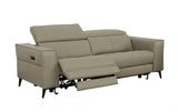 Vig Furniture - Divani Casa Nella Modern Light Grey Leather 3-Seater Sofa W- Electric Recliners - Vgkne9193-Ltgry-3S