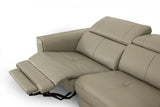 Vig Furniture - Divani Casa Nella Modern Light Grey Leather 3-Seater Sofa W- Electric Recliners - Vgkne9193-Ltgry-3S