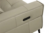 Vig Furniture - Divani Casa Nella Modern Light Grey Leather 3-Seater Sofa W- Electric Recliners - Vgkne9193-Ltgry-3S