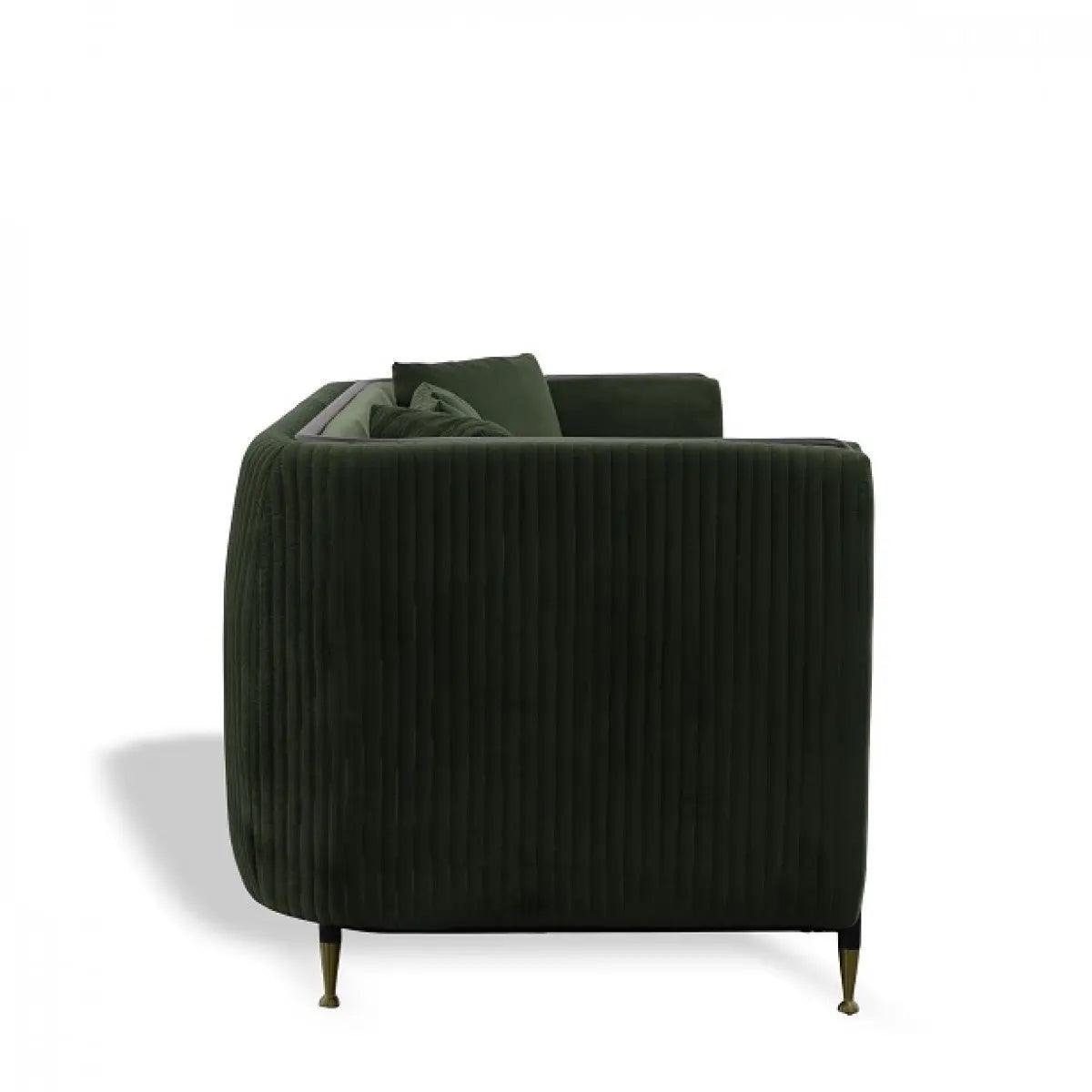 Divani Casa Oswego Modern Dark Green Jade Sofa Vgeumc - 9712Sf - 2 - Grn - S | Home Elegance USA