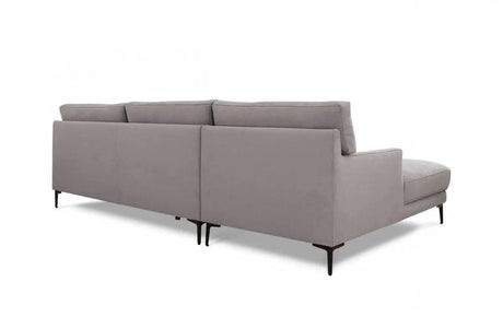 Vig Furniture - Divani Casa Paraiso Modern Grey Fabric Left Facing Sectional Sofa - Vgknk8610-Gry-Laf-Sect