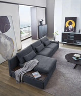 Vig Furniture - Divani Casa Paseo - Modern Grey Sectional Sofa - Vgmb-C008