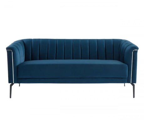 Vig Furniture - Divani Casa Patton - Modern Blue Fabric Sofa - Vghcjy2018-Blue