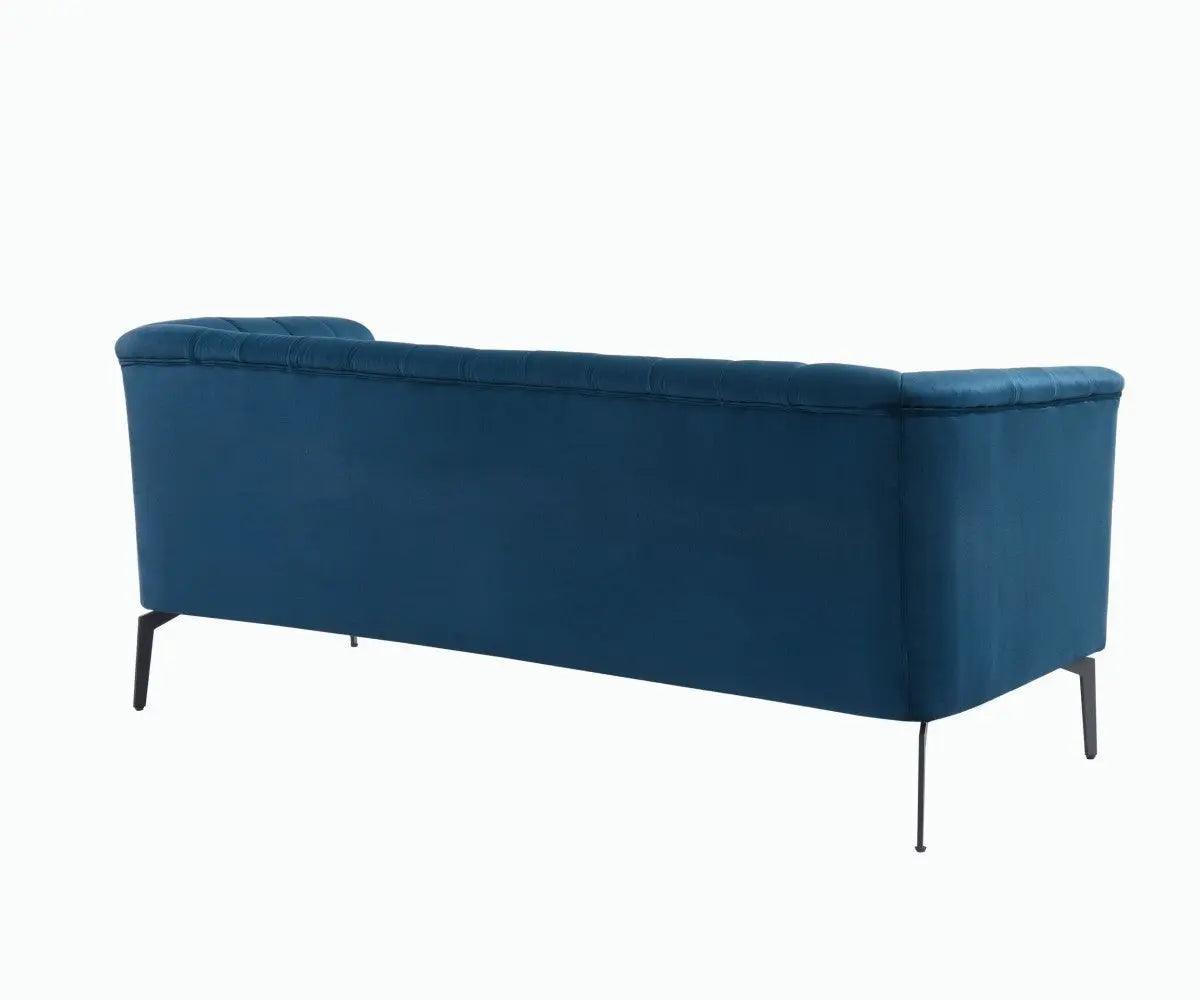Vig Furniture - Divani Casa Patton - Modern Blue Fabric Sofa - Vghcjy2018-Blue