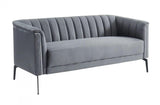 Vig Furniture - Divani Casa Patton - Modern Dark Grey Fabric Sofa - Vghcjym2018-Dkgry