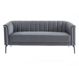 Vig Furniture - Divani Casa Patton - Modern Dark Grey Fabric Sofa - Vghcjym2018-Dkgry