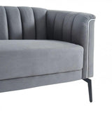 Vig Furniture - Divani Casa Patton - Modern Dark Grey Fabric Sofa - Vghcjym2018-Dkgry