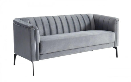 Vig Furniture - Divani Casa Patton - Modern Grey Fabric Sofa - Vghcjym2018-Gry