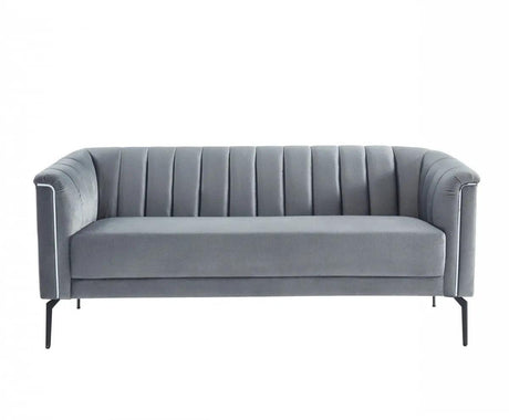 Vig Furniture - Divani Casa Patton - Modern Grey Fabric Sofa - Vghcjym2018-Gry