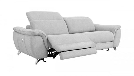 Divani Casa Paul Contemporary Grey Fabric 3 - Seater Sofa WElectric Recliners Vgkne9156 - Gry - 3S | Home Elegance USA