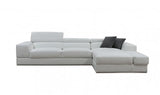 Vig Furniture - Divani Casa Pella Mini Modern White Leather Right Facing Sectional Sofa - Vgca5106A-Wht-Raf-Sect