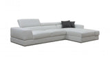 Divani Casa Pella Mini Modern White Leather Right Facing Sectional Sofa Vgca5106A - Wht - Raf - Sect | Home Elegance USA