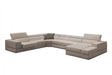 Vig Furniture - Divani Casa Pella - Modern Grey Italian Leather Sectional Sofa - Vgca5106-Gry-Sect