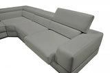 Vig Furniture - Divani Casa Pella - Modern Grey Italian Leather U Shaped Sectional Sofa - Vgca5106O-Gry-Laf-Sect