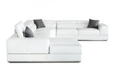 Vig Furniture - Divani Casa Pella - Modern White Italian Leather Sectional Sofa - Vgca5106-Laf