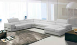 Vig Furniture - Divani Casa Pella Modern White Italian Leather Sectional Sofa - Vgca5106-Wht