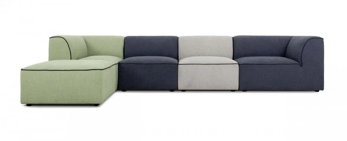 Vig Furniture - Divani Casa Polo Modern Green + Blue + Grey Fabric Modular Sectional Sofa - Vgknk8592-Multi-Sect