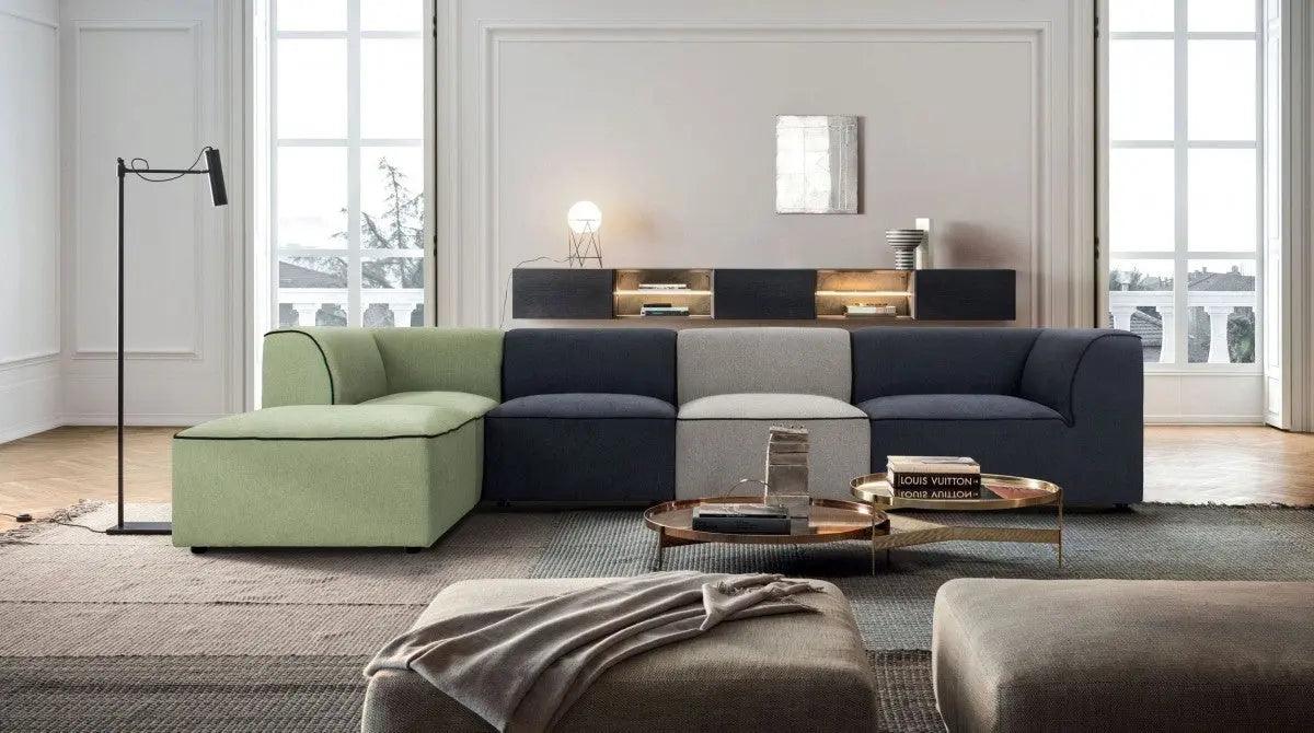 Vig Furniture - Divani Casa Polo Modern Green + Blue + Grey Fabric Modular Sectional Sofa - Vgknk8592-Multi-Sect