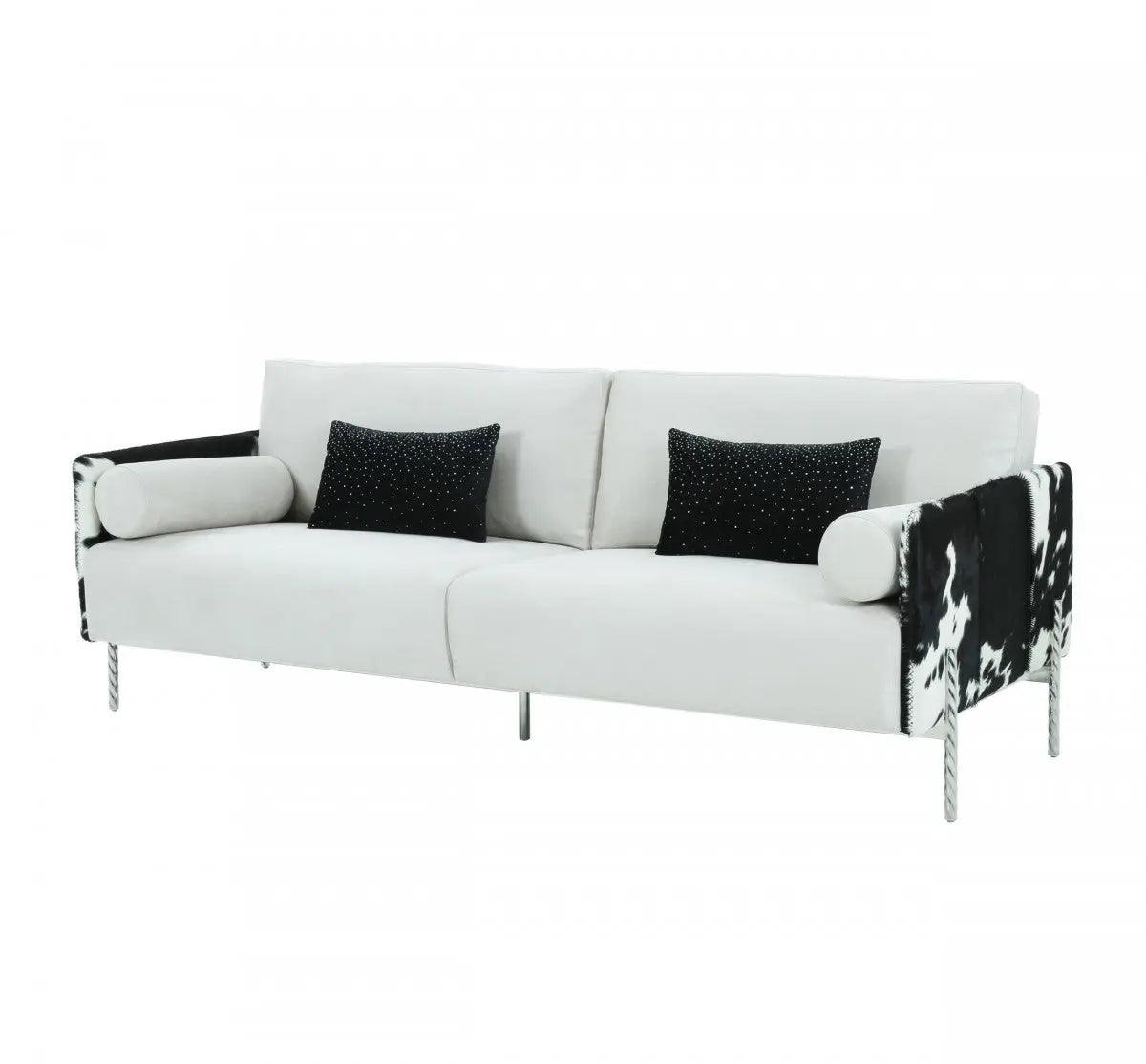 Divani Casa Pueblo Modern Cow - Hide Sofa Vgodzw - 20028 - S | Home Elegance USA