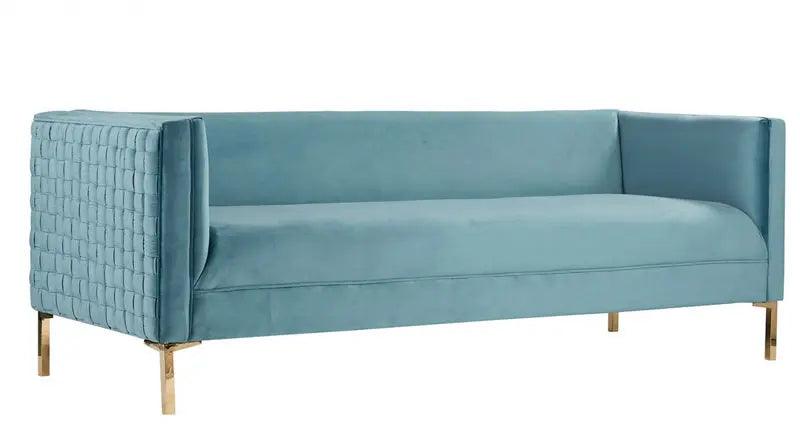 Vig Furniture - Divani Casa Putnam Modern Blue Velvet Sofa - Vgrh-Rhs-Sf-509