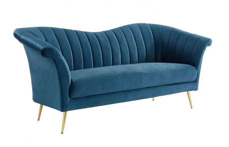 Vig Furniture - Divani Casa Rilo - Modern Blue Fabric Sofa - Vghcjym2028-Blue