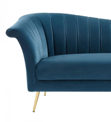 Vig Furniture - Divani Casa Rilo - Modern Blue Fabric Sofa - Vghcjym2028-Blue