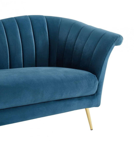 Vig Furniture - Divani Casa Rilo - Modern Blue Fabric Sofa - Vghcjym2028-Blue