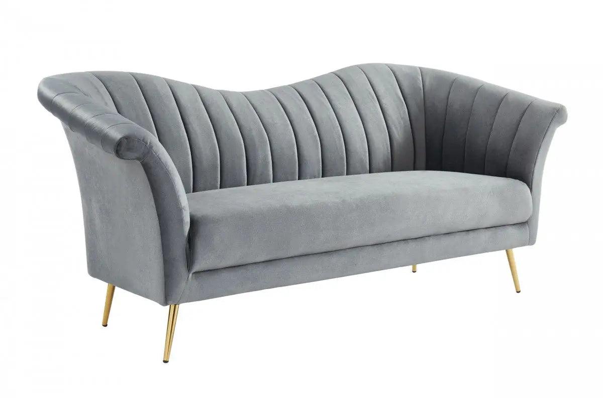 Vig Furniture - Divani Casa Rilo - Modern Grey Fabric Sofa - Vghcjym2028-Gry