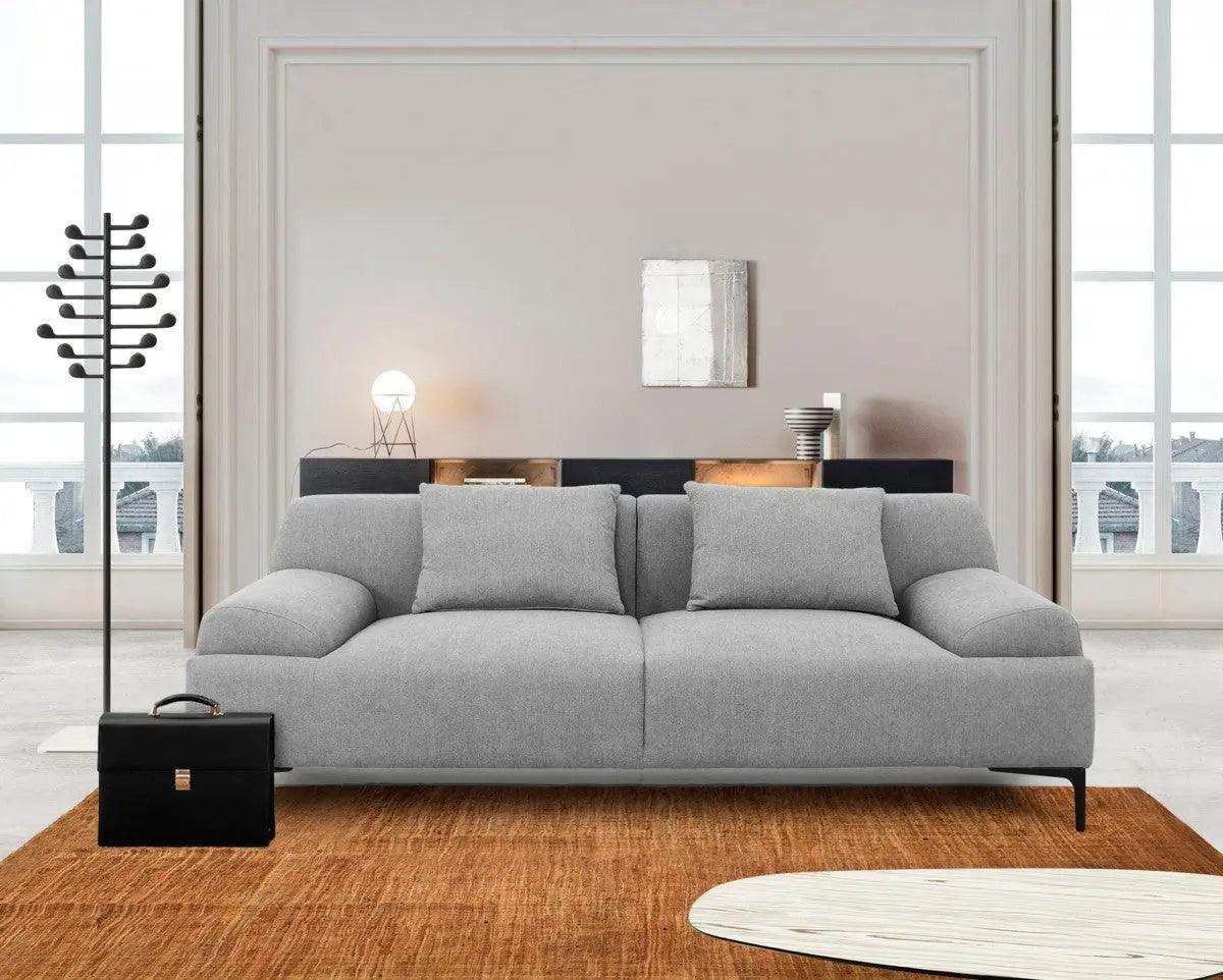 Vig Furniture - Divani Casa Ronny Modern Grey Loveseat - Vgknk8588-Mgry-L