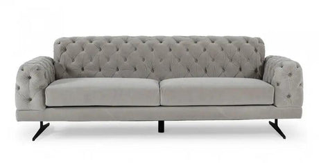 Divani Casa Sepulveda Modern Grey Fabric Sofa Vguimy488 | Home Elegance USA