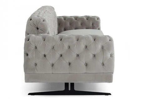 Vig Furniture - Divani Casa Sepulveda - Modern Grey Fabric Sofa - Vguimy488