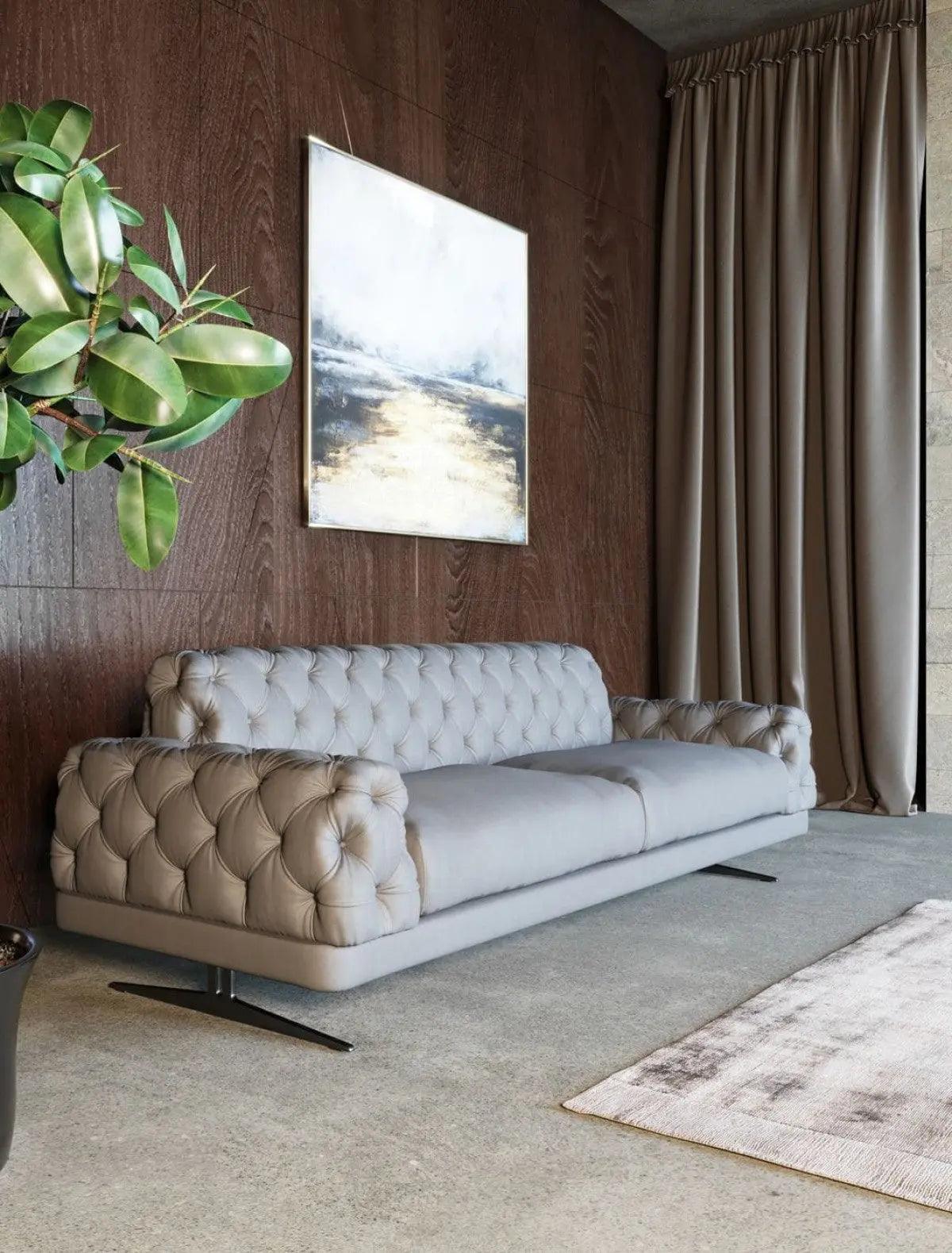 Vig Furniture - Divani Casa Sepulveda - Modern Grey Fabric Sofa - Vguimy488