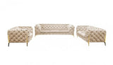 Vig Furniture - Divani Casa Sheila 3 Piece Living Room Set In Light Beige - Vgca1346-Obei-Set