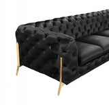 Divani Casa Sheila Modern Black Velvet Sectional Sofa | VIG | Home Elegance USA