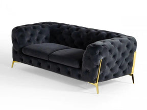 Divani Casa Sheila Modern Dark Grey Fabric Loveseat Vgca1346-Dkgry-A-L