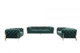 Vig Furniture - Divani Casa Sheila - Modern Emerald Green Fabric Sofa Set - Vgca1346