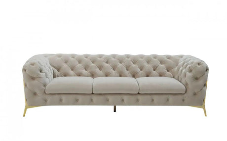 Vig Furniture - Divani Casa Sheila Transitional Beige Fabric Sofa - Vgca1346-Beix-S