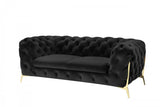 Divani Casa Sheila Transitional Black Fabric Loveseat Vgca1346 - Blk - L | Home Elegance USA