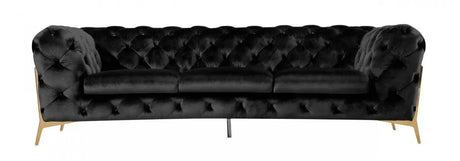 Vig Furniture - Divani Casa Sheila Transitional Black Fabric Sofa - Vgca1346-Blk-S