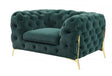 Divani Casa Sheila Transitional Emerald Green Fabric Chair Vgca1346-Em-Grn-Ch