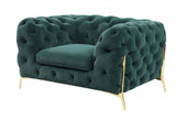 Vig Furniture - Divani Casa Sheila Transitional Emerald Green Fabric Chair - Vgca1346-Em-Grn-Ch