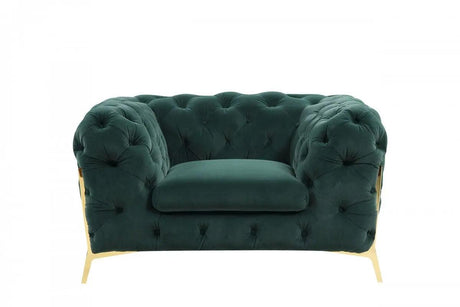 Vig Furniture - Divani Casa Sheila Transitional Emerald Green Fabric Chair - Vgca1346-Em-Grn-Ch