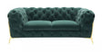 Divani Casa Sheila Transitional Emerald Green Fabric Loveseat Vgca1346-Em-Grn-L